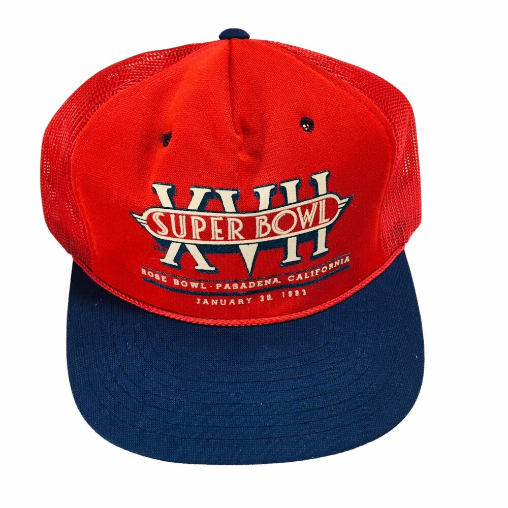 Vintage 80's Hat Snapback Super Bowl XVII 1983 Cap Mesh Sports Specialties Corp